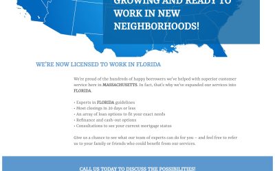 WE’RE NOW LICENSED TO WORK IN FLORIDA