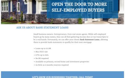 OPEN THE DOOR TO MORE SELF-EMPLOYED BUYERS