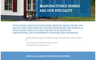 Manufactured Homes Are Our Specialty